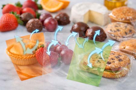 Pastry with edible film