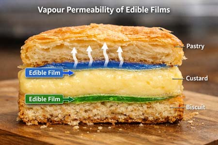 Vapour permeability of edible films