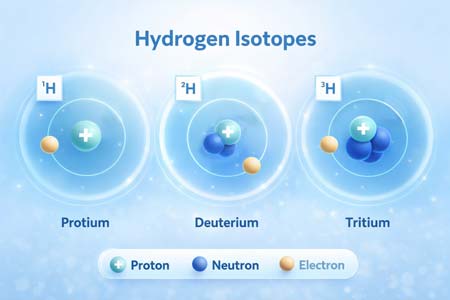 Isotopes of Hydrogen, Protium Deuterium and Tritium